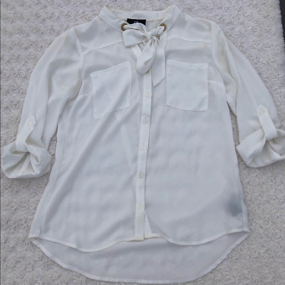 White Button Down Blouse
